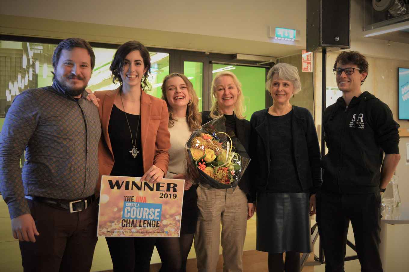 The winning group and the jury of the Create a Course Challenge 2019